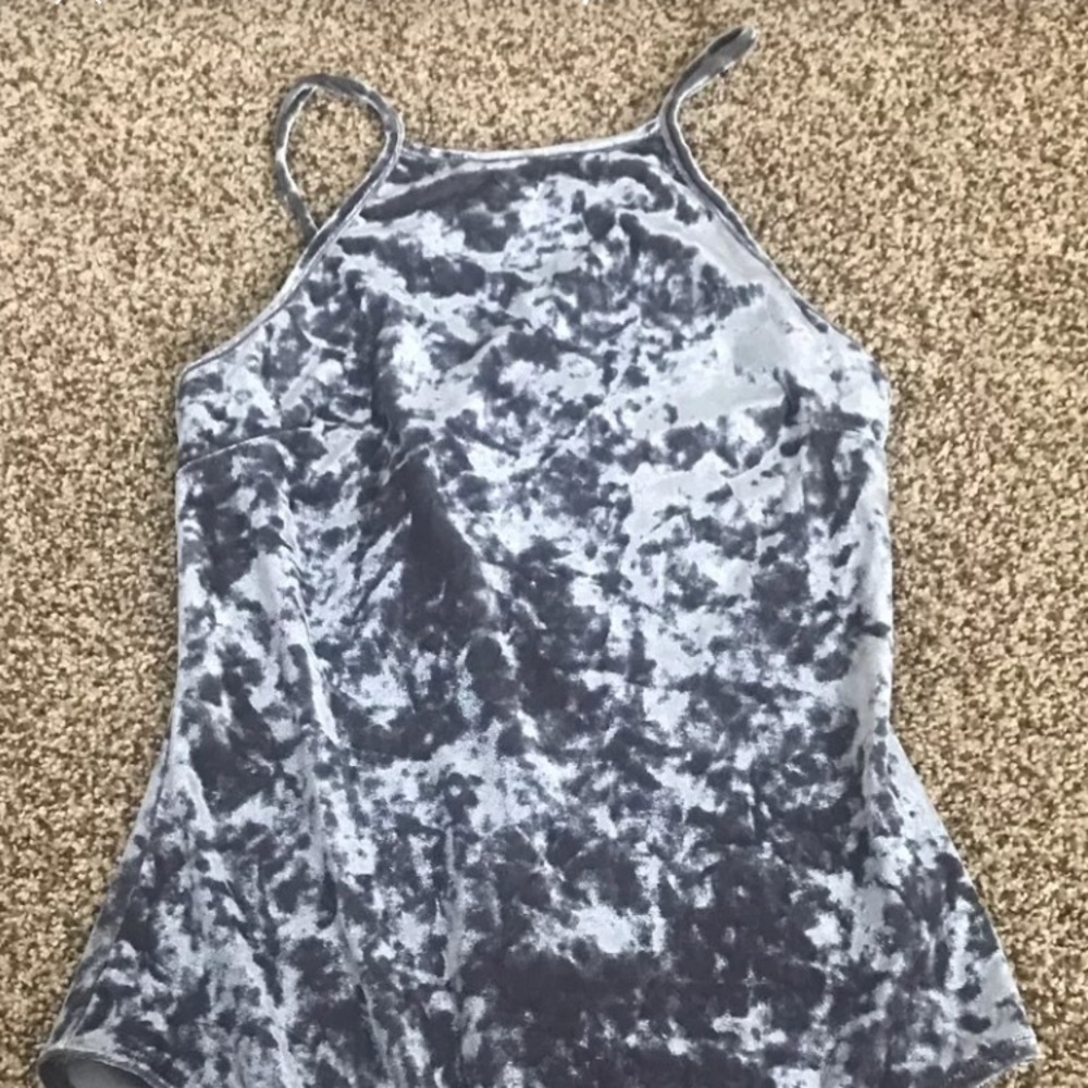 Velvet halter Bodysuit